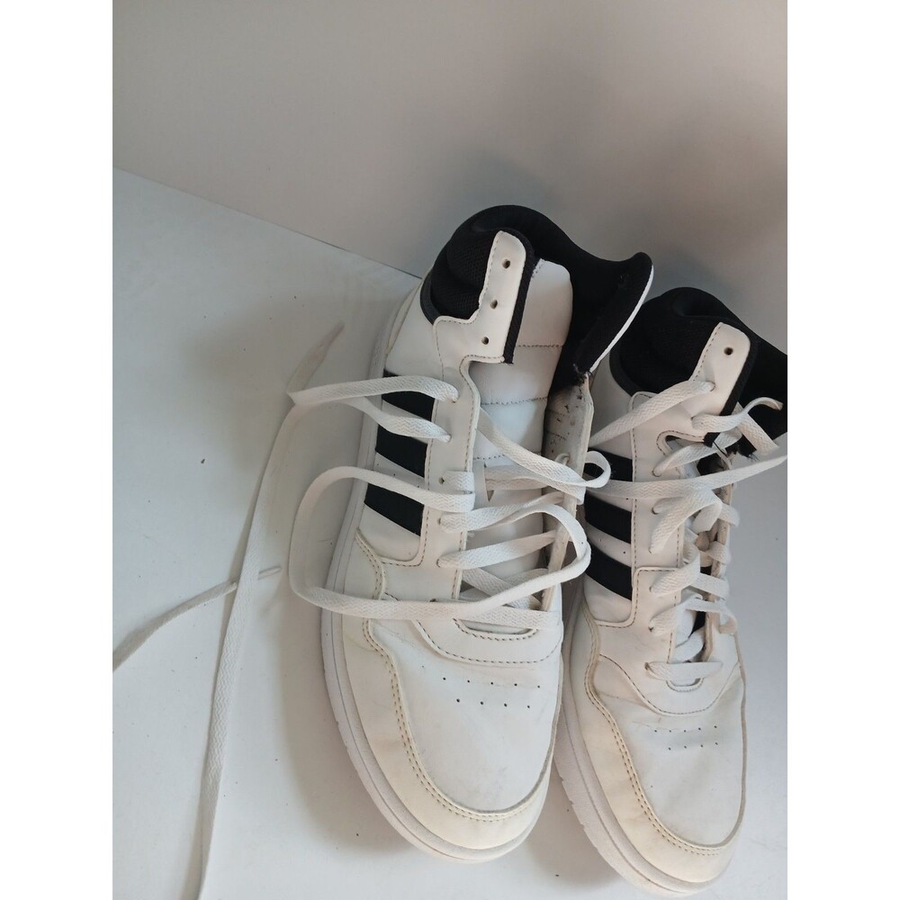 Adidas Men’s High Top Sneakers White Black Size 10 Casual Streetwear Shoes - Picture 3 of 7